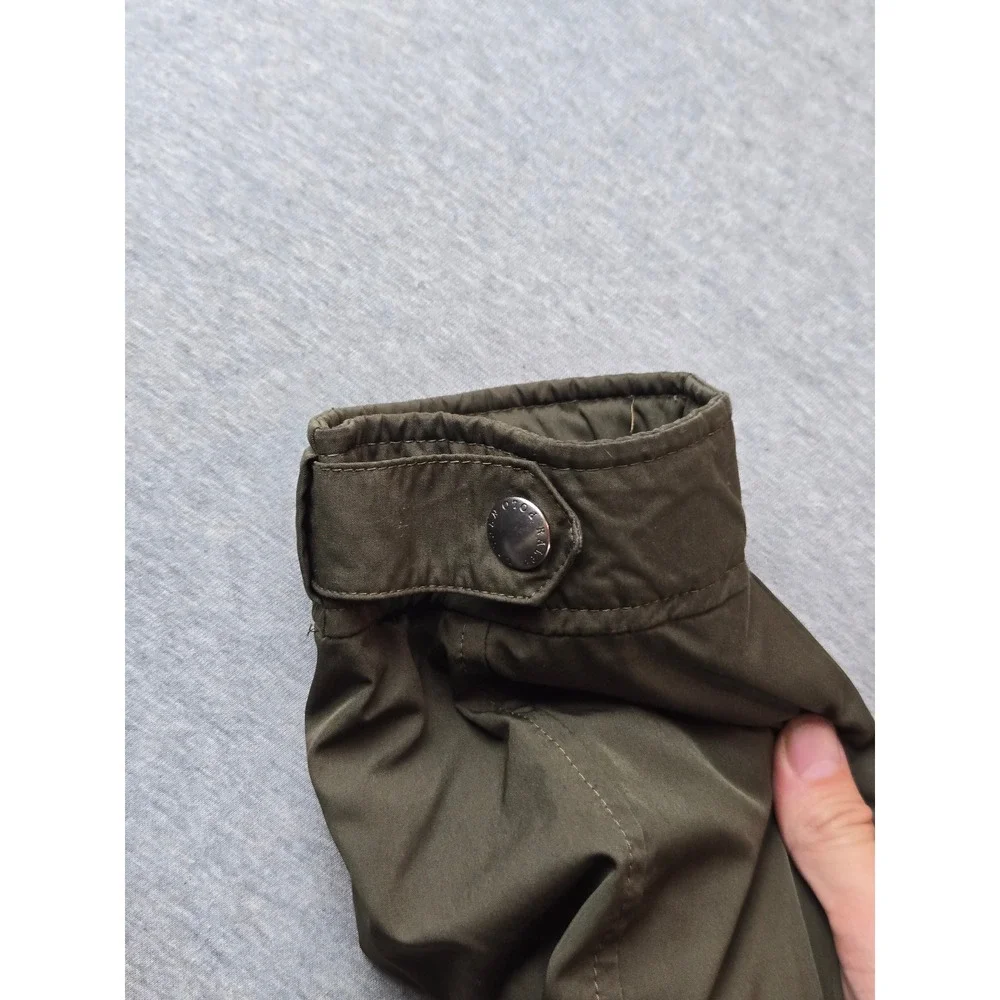 Vintage Polo Ralph Lauren Bomber Jacket Mens L Olive Hooded Fleece Lined 90's‎